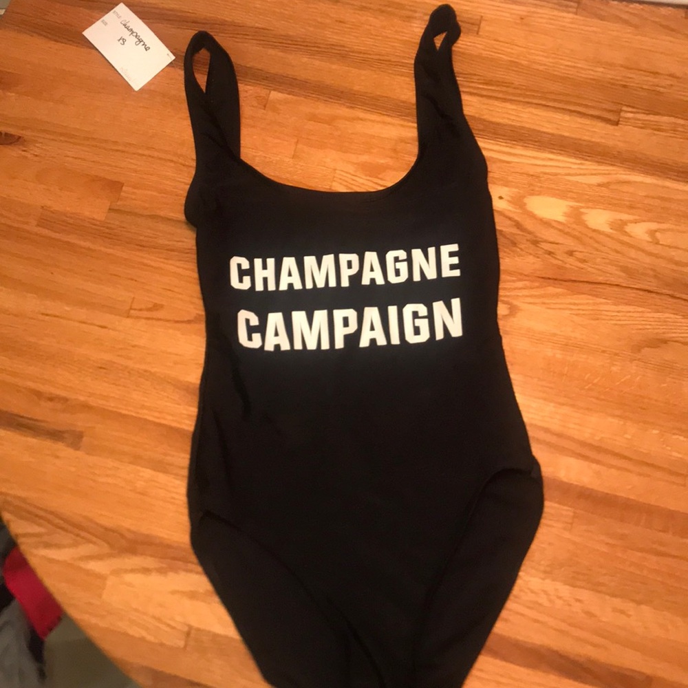 Black one piece swimsuit